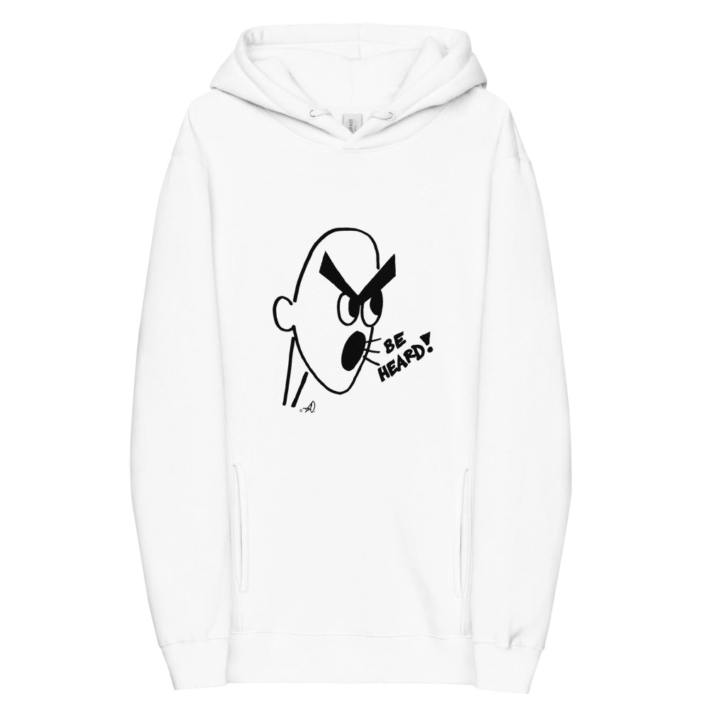 BE HEARD! White Unisex Hoodie