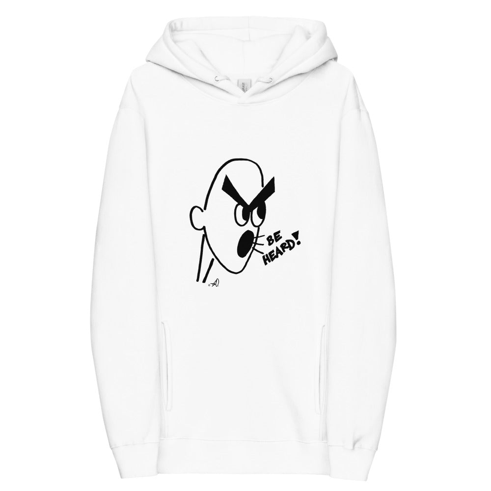 BE HEARD! White Unisex Hoodie