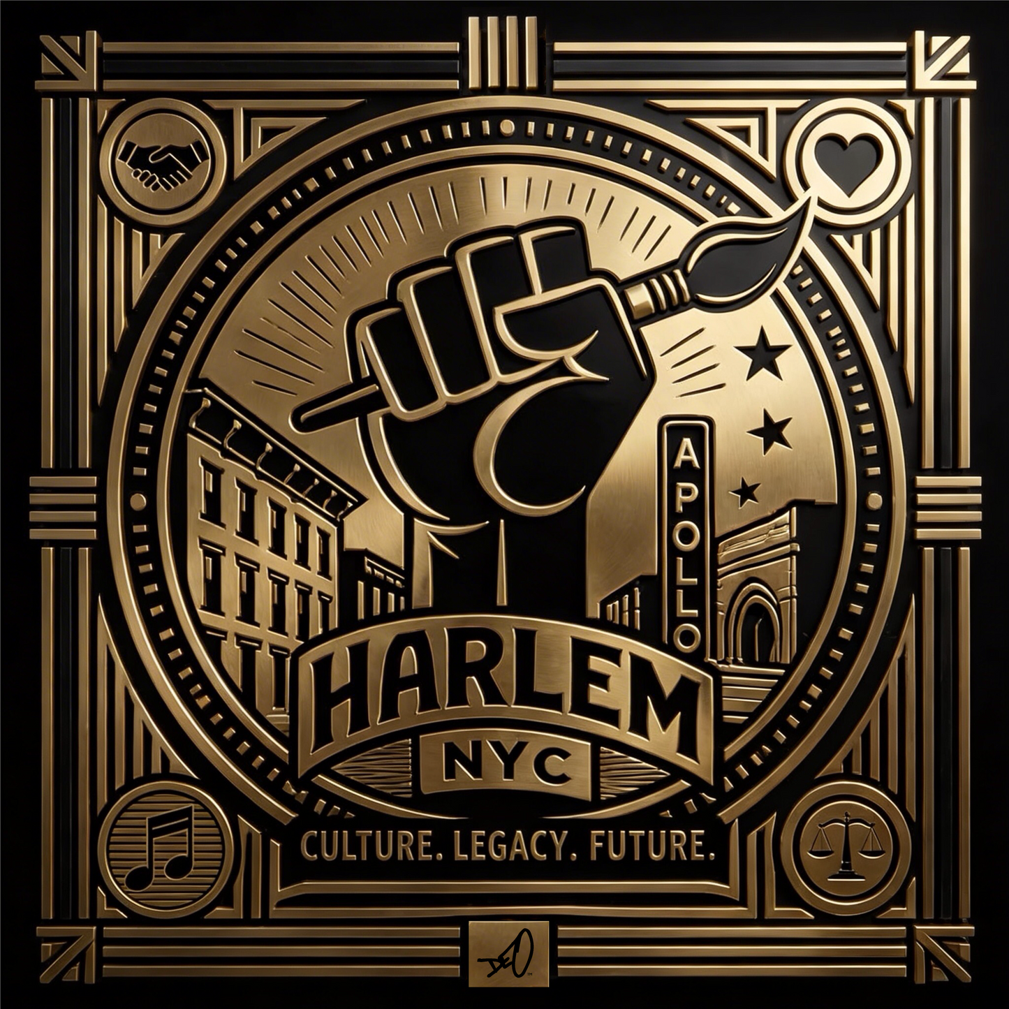 This official Harlem emblem was commissioned by the City of New York to honor Harlem's enduring legacy, leadership, and cultural impact. Cast in bronze and installed throughout the city, it serves as a beacon of pride, progress, and purpose. Its QR code connects visitors to Harlem's landmarks, history, businesses, events, and stories, making the neighborhood more accessible, discoverable, and unforgettable.
Size: 5 inch square