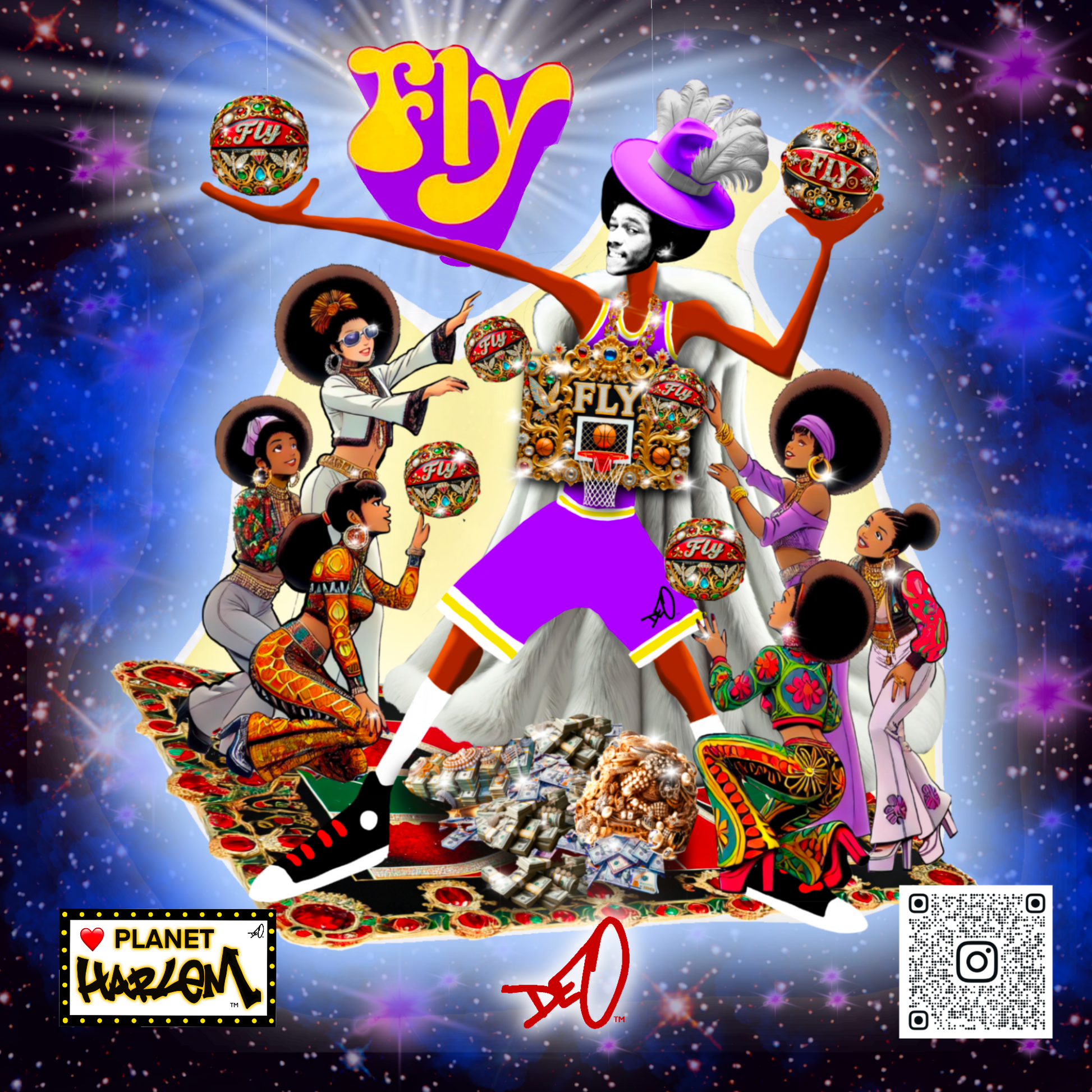 Celebrate James "Fly" Williams, one of the most creative basketball players ever to grace the court. A Rucker Park legend and electrifying college star, Fly amazed crowds with moves, imagination, and showmanship decades ahead of his time. Often called the Jimi Hendrix of basketball, his style, confidence, and brilliance inspired generations and forever changed the game.
Size: 4 inch square