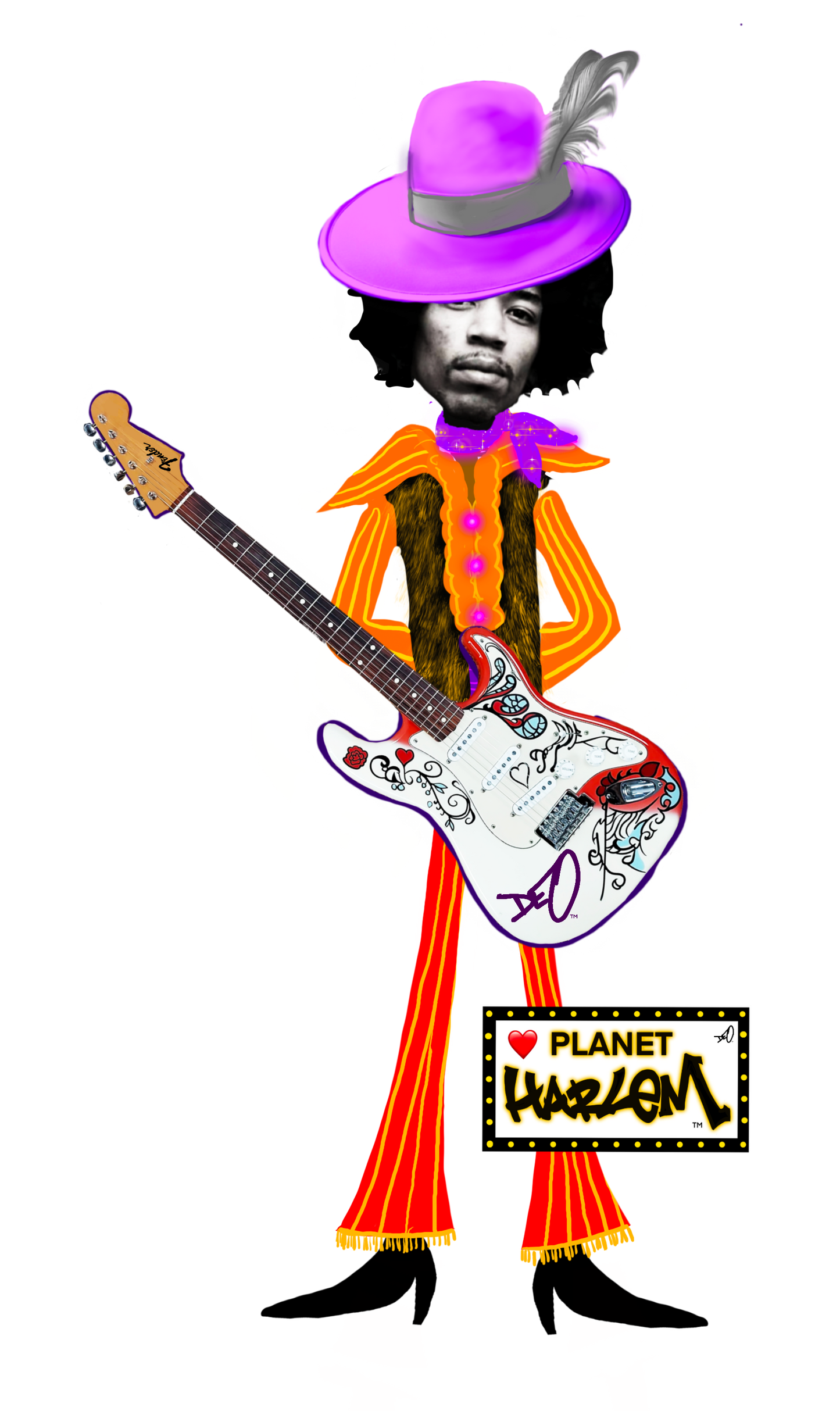Jimi Hendrix touched the world through sound, imagination, and fearless creativity. Widely regarded as one of the greatest musicians of all time, he transformed music and inspired generations across artistic disciplines. His powerful expression, humanitarian spirit, and groundbreaking performances continue to move souls, expand consciousness, and remind us of the limitless possibilities of human creativity.